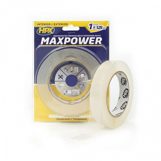 MAX POWER Fita Dupla Face - 19 mm x 5 mt