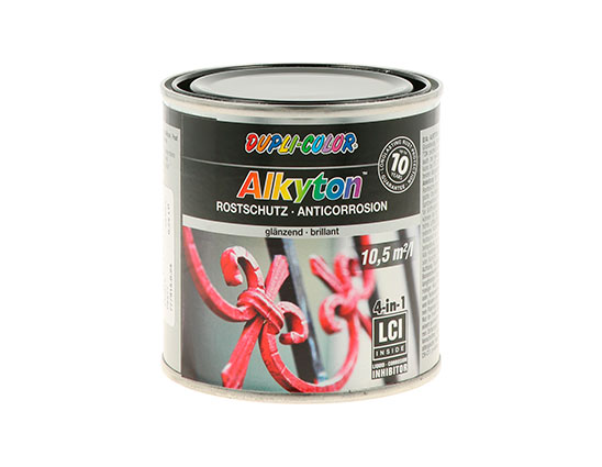 Tinta Anti Ferrugem Alkyton Preto Brilhante - RAL 9005 - 250 ml