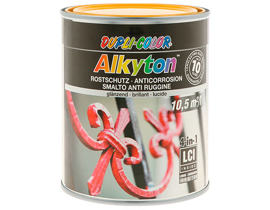 Tinta Anti Ferrugem Alkyton Amarelo Brilho - Ral 1007 - 750 ml