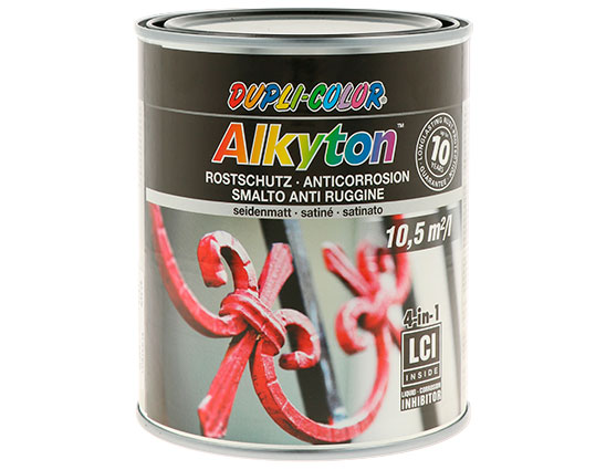 Tinta Antiferrugem Alkyton Preto meio-brilho - RAL 9005 750 ml
