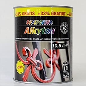 Tinta Antiferrugem Alkyton Preto mate - RAL 9005 - 1L
