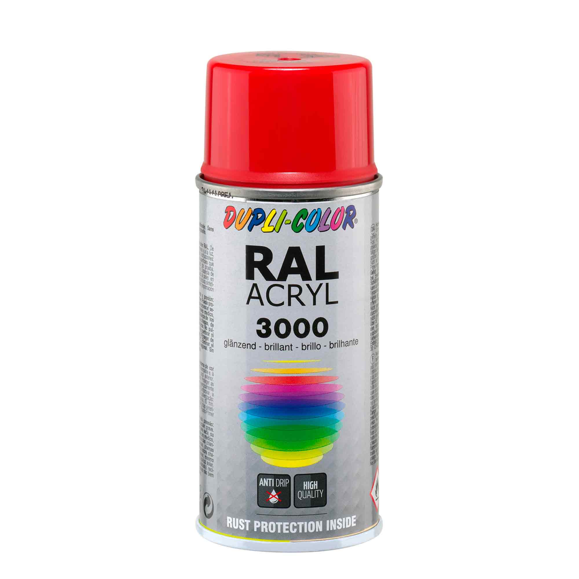 Spray RalAcryl Vermelho Brilho Ral 3000 - 150 ml