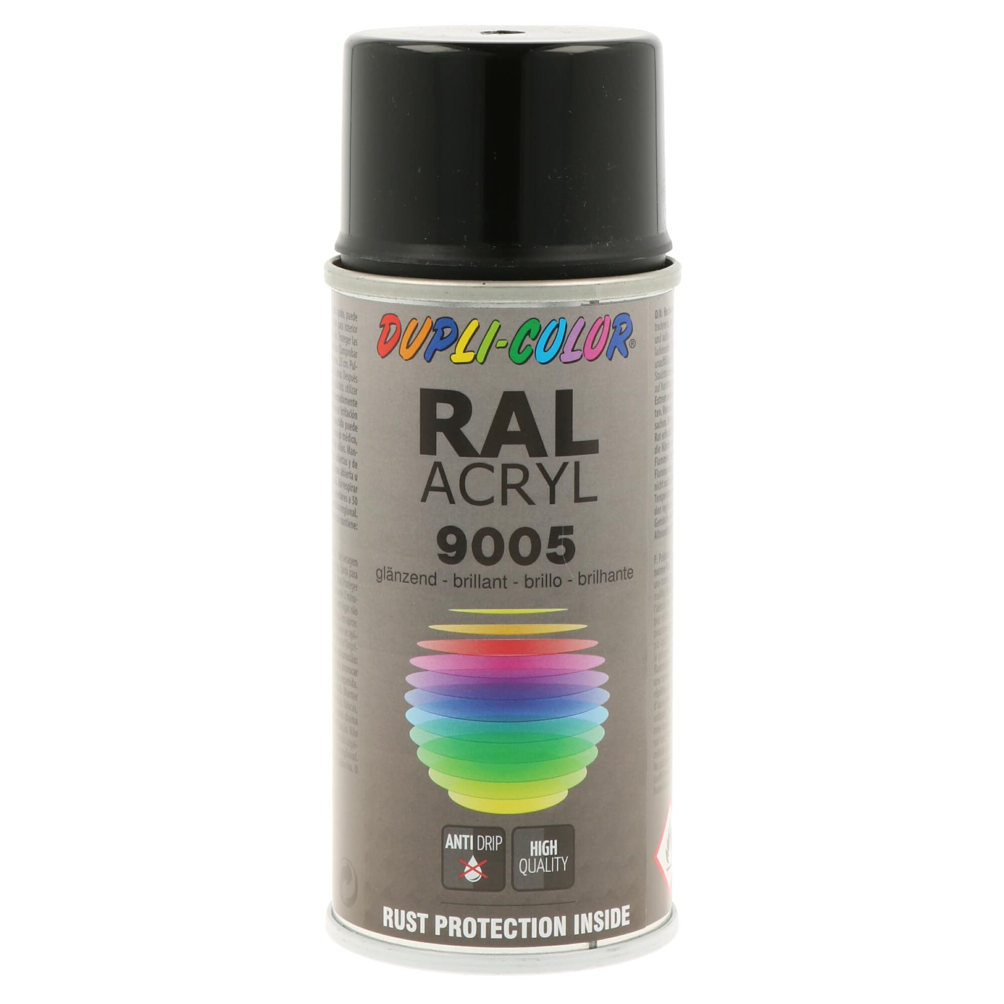 Spray RalAcryl Preto Brilho Ral 9005 - 150 ml
