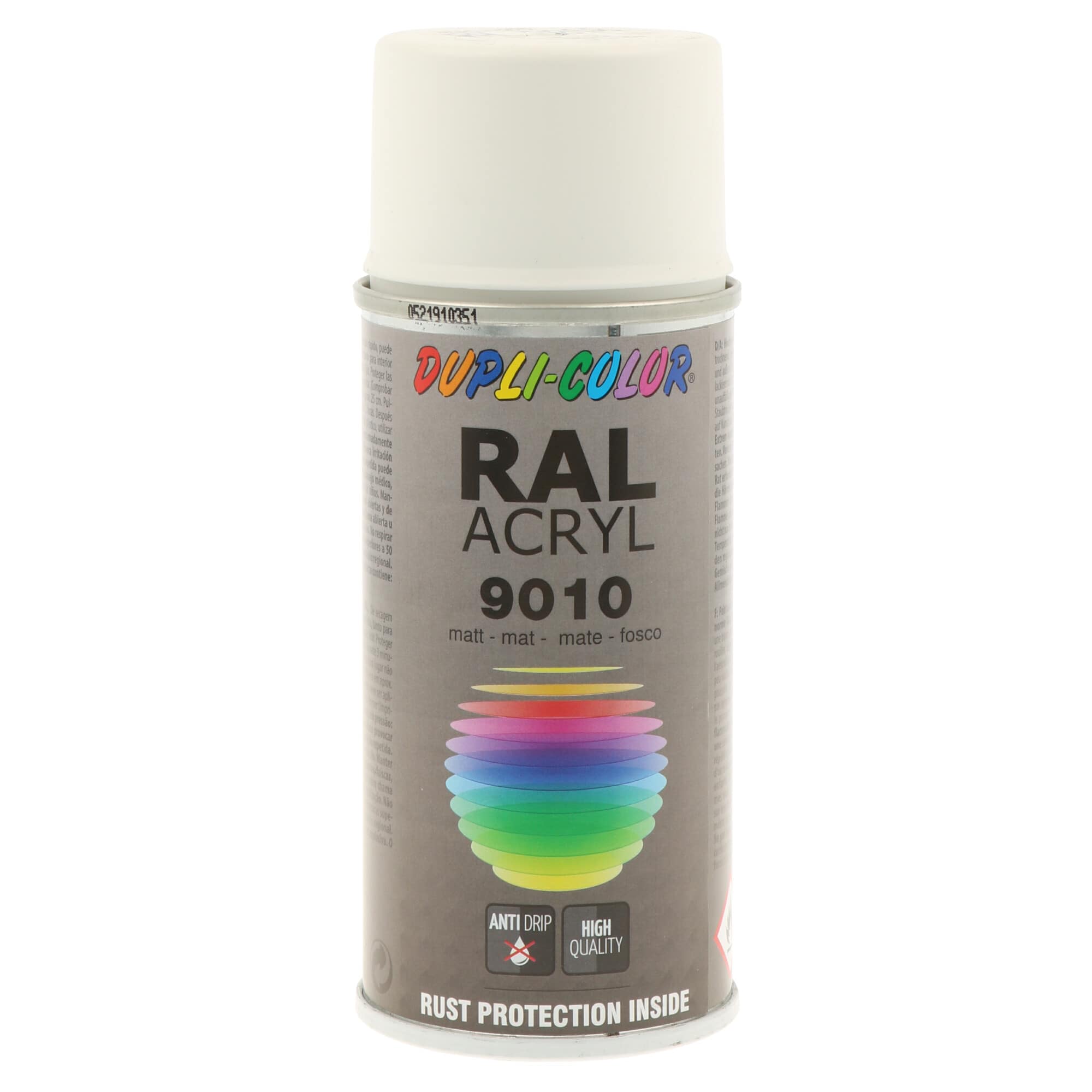Spray RalAcryl Branco Mate Ral 9010 - 150 ml