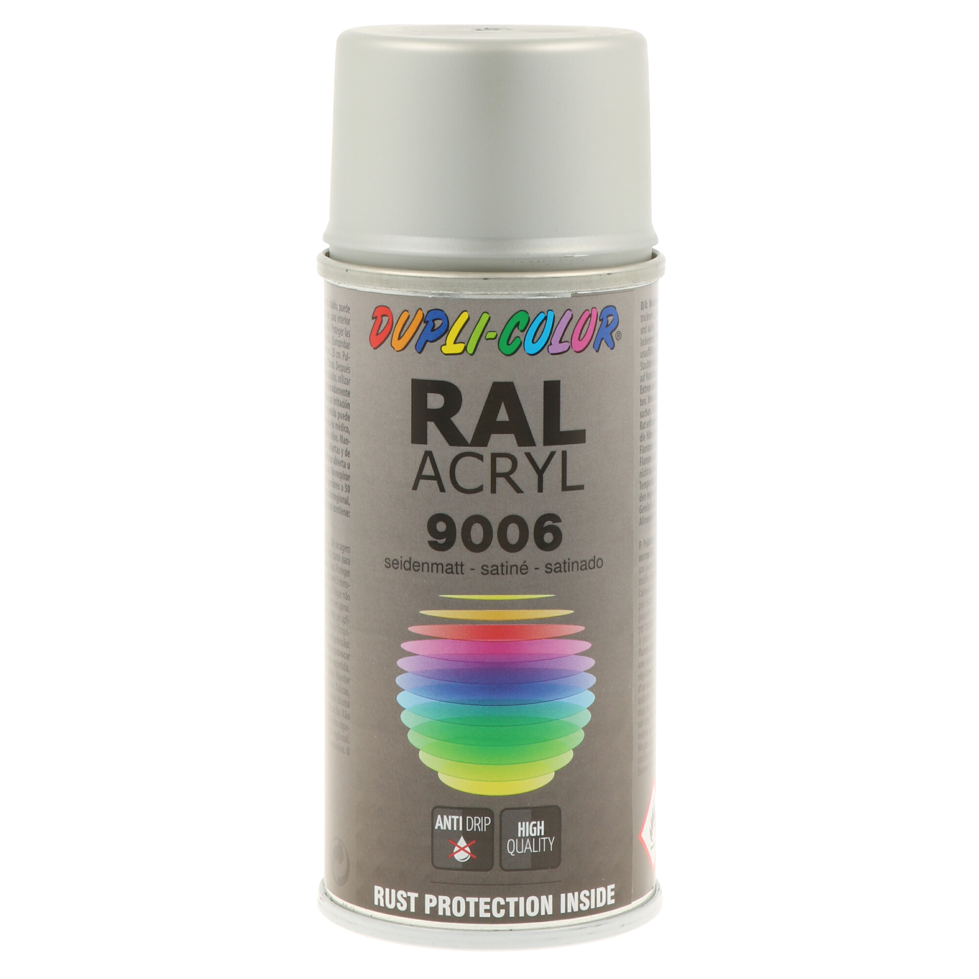 Spray RalAcryl Prata Semi-Brilho Ral 9006 - 150 ml
