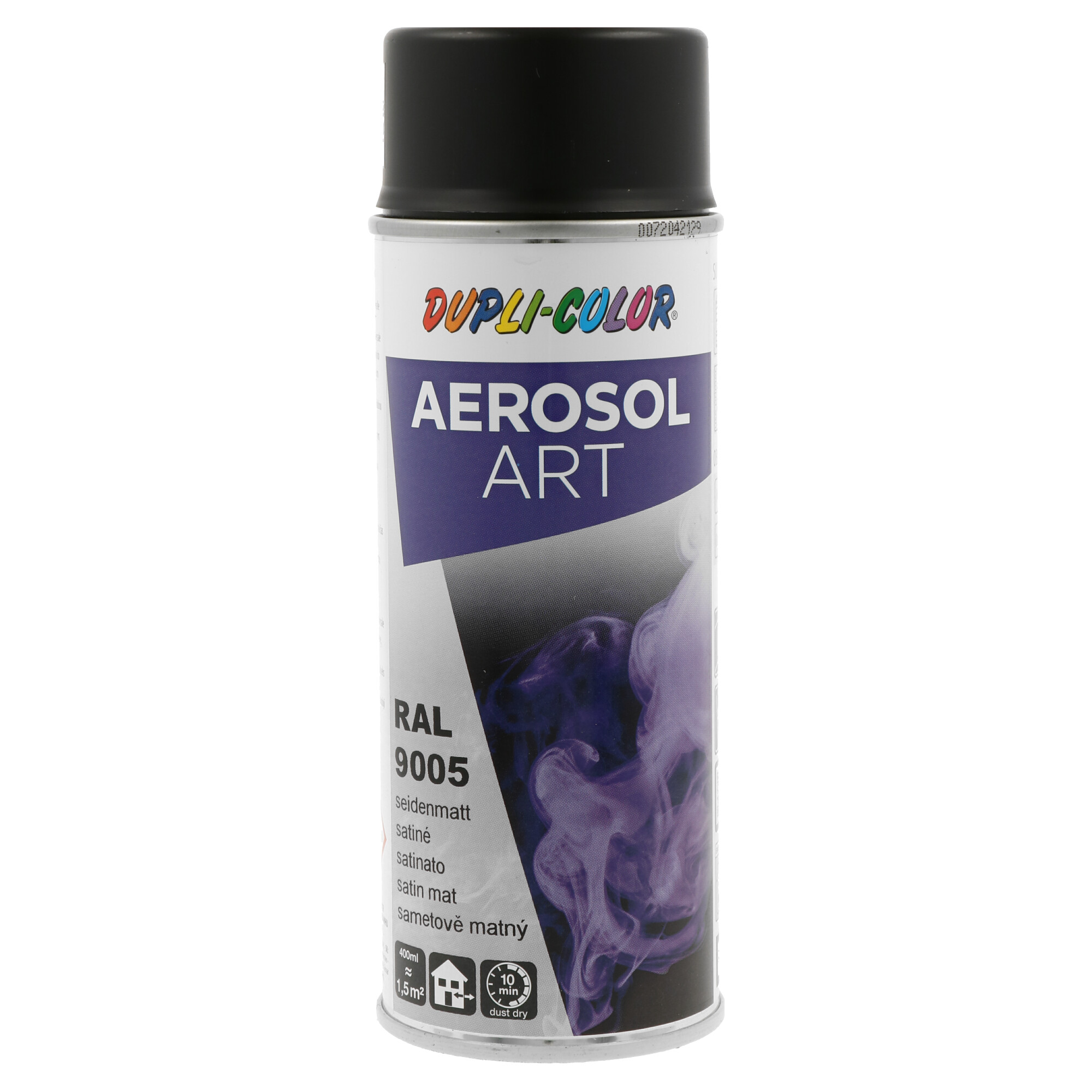 Spray Aerosol Art Preto Semi-Brilhante Ral 9005 - 400 ml