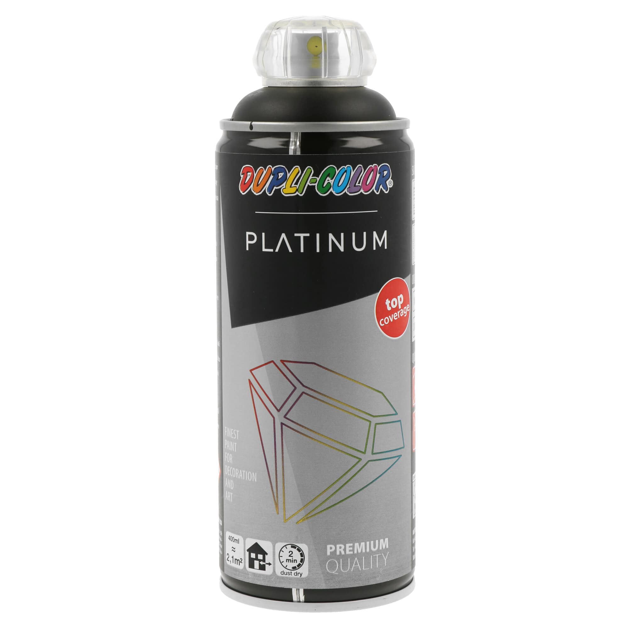 Spray Platinum Preto Semi-Brilho RAL 9005 - 400 ml