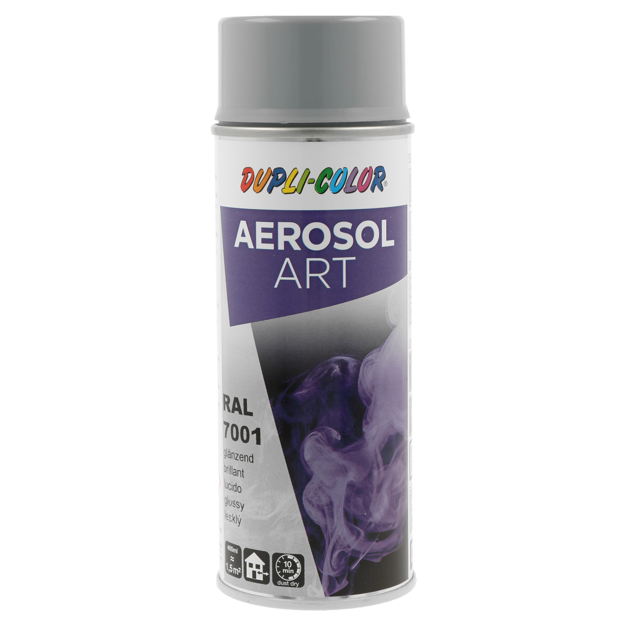 Spray AerosolArt Cinza Ral 7001 Brilho - 400 ml