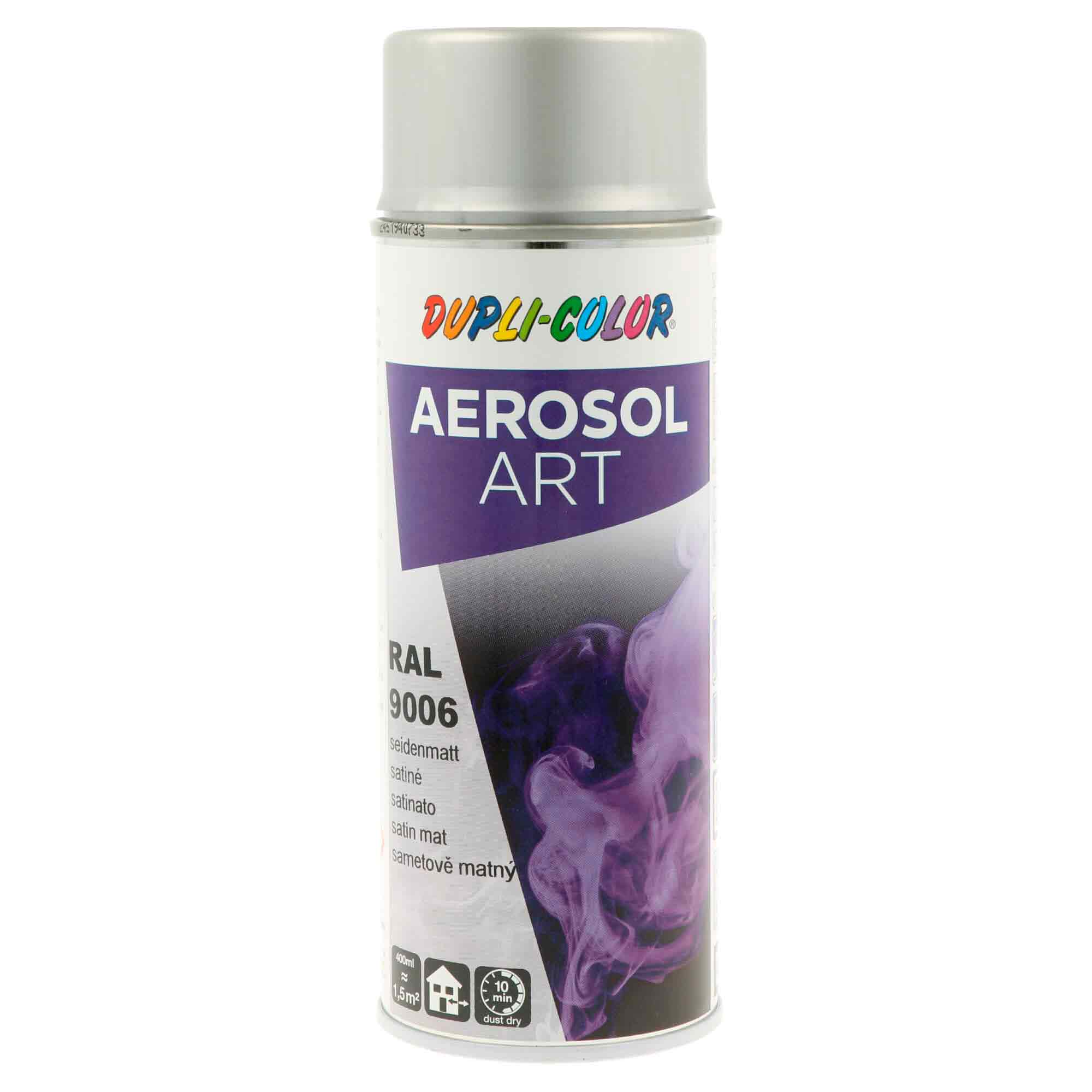 Spray AerosolArt Prata Semi-Brilho Ral 9006 - 400 ml