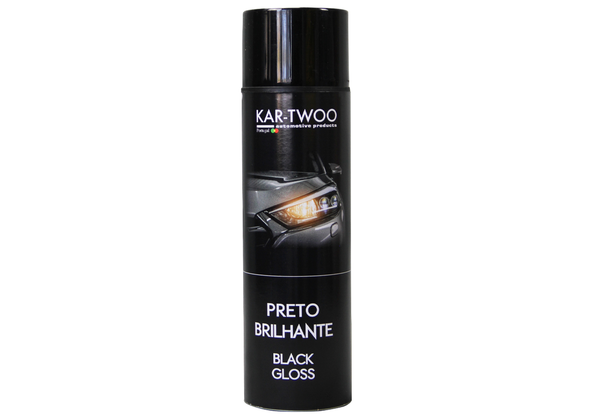 Spray Acrílico Preto Brilhante - 500 ML