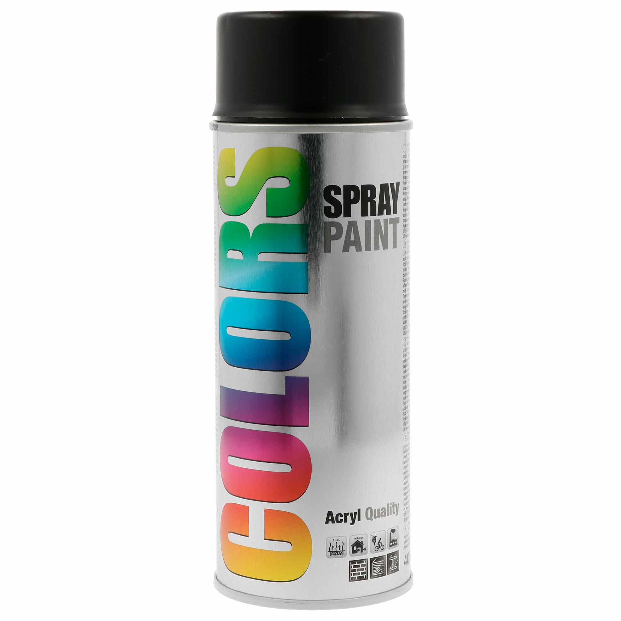 Spray COLORS Preto Mate Ral 9005 - 400 ml