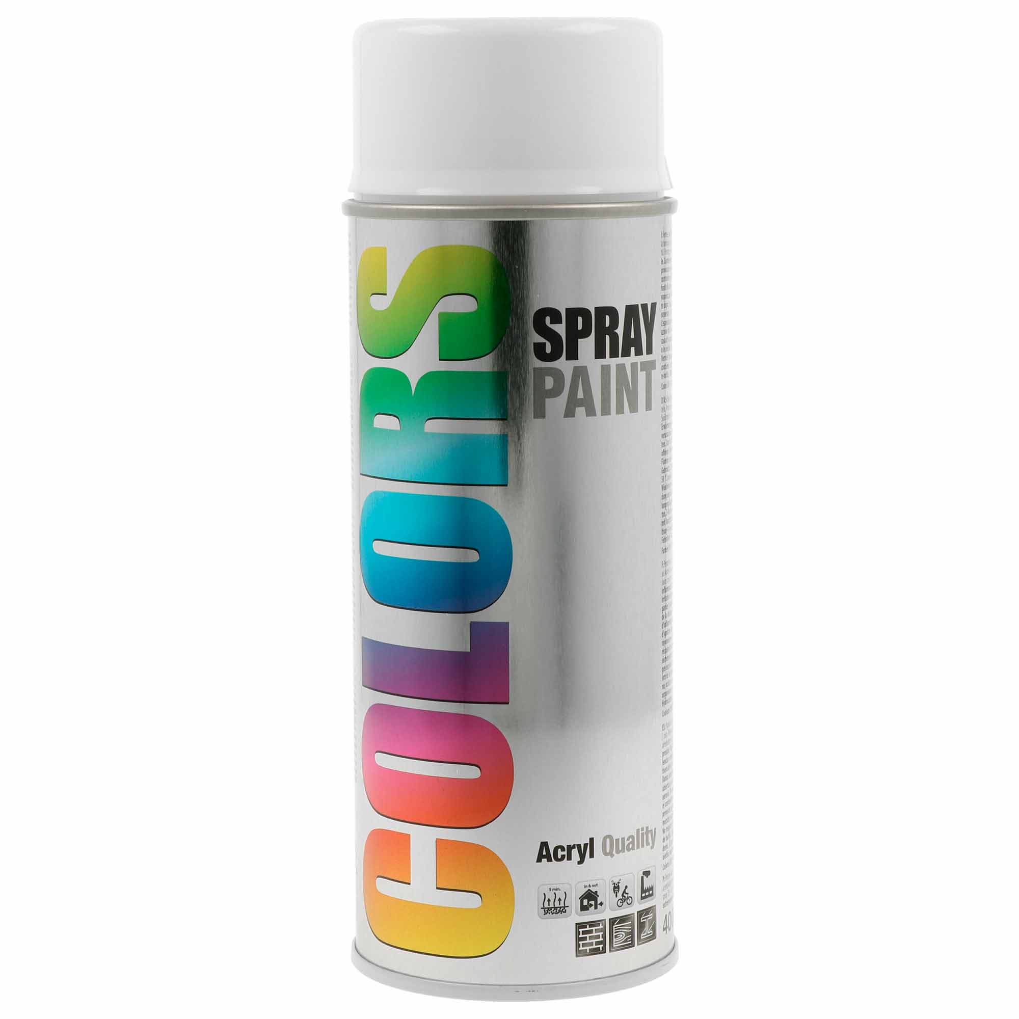 Spray COLORS Branco Frigorifico Brilho Ral 9016 - 400 ml
