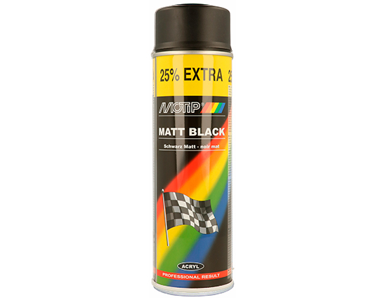 Spray Acrilico Preto Mate - RAL 9005 - 500 ML
